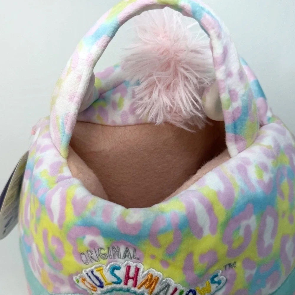 NWT Squishmallows Bexley Unicorn Plush Basket Tote Toy Storage Easter Gift Bag